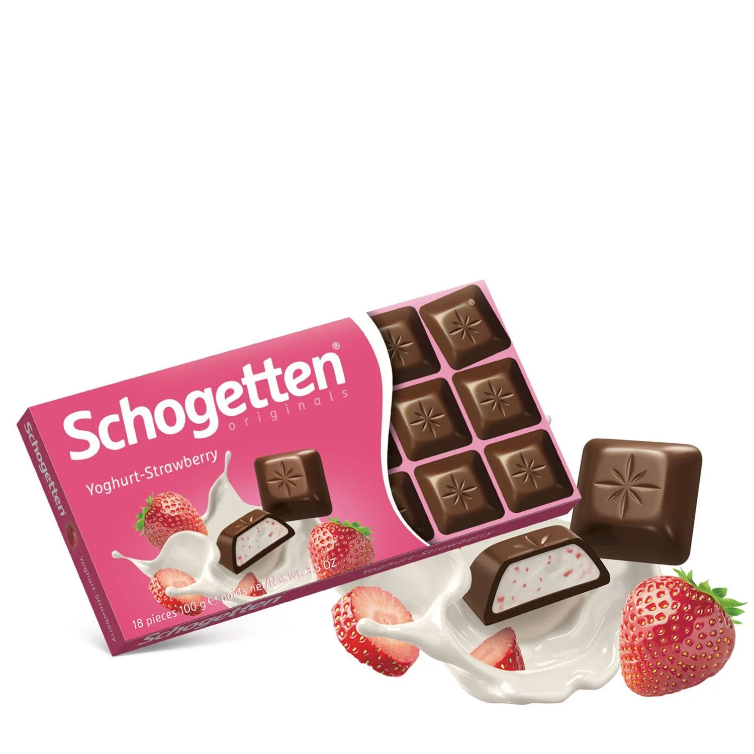 schogetten-yoghurt-strawberry-100-gr-866.jpg Schogetten Yoghurt - Strawberry Milk Chocolate Çilek - Yoğurt Dolgulu Sütlü Çikolata 100 Gr İthal - Görsel 1