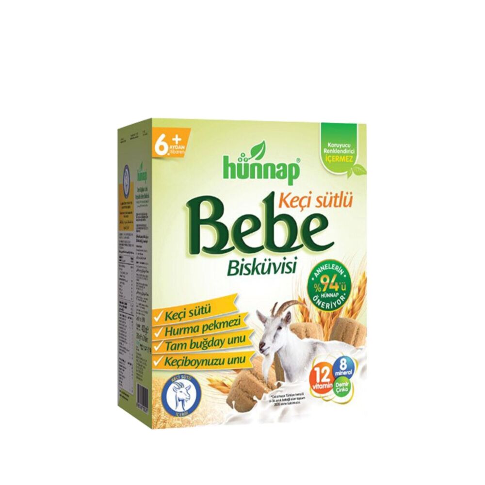 Hünnap Tam Buğday Unlu Keçi Sütlü Bebe Bisküvisi 400 Gr