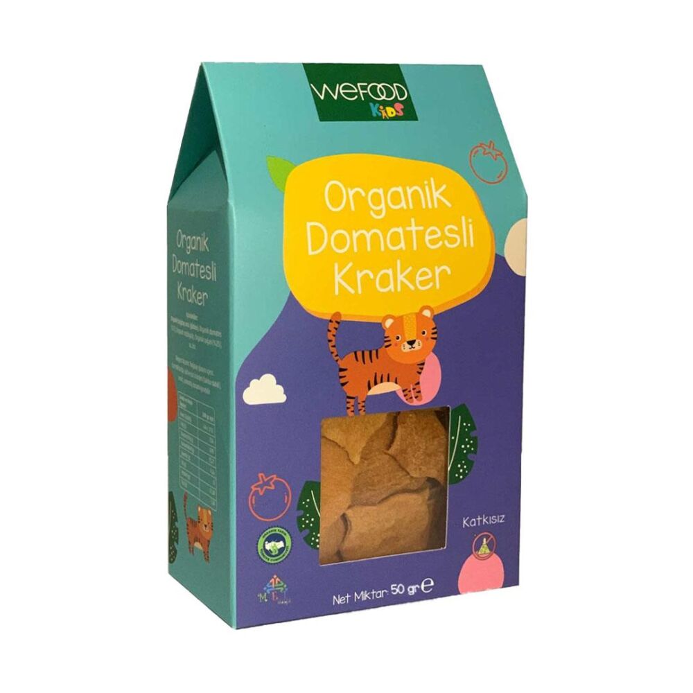 Wefood Kids Organik Domatesli Kraker 50 Gr