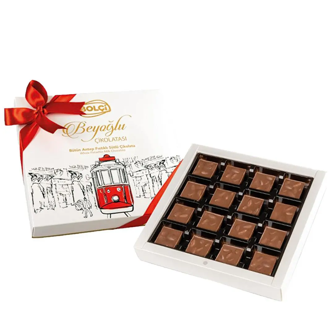 bolci-beyoglu-cikolatasi-240-gr-1724.jpg Bolçi Beyoğlu Çikolatası Antep Fıstıklı 240 Gr - Görsel 1