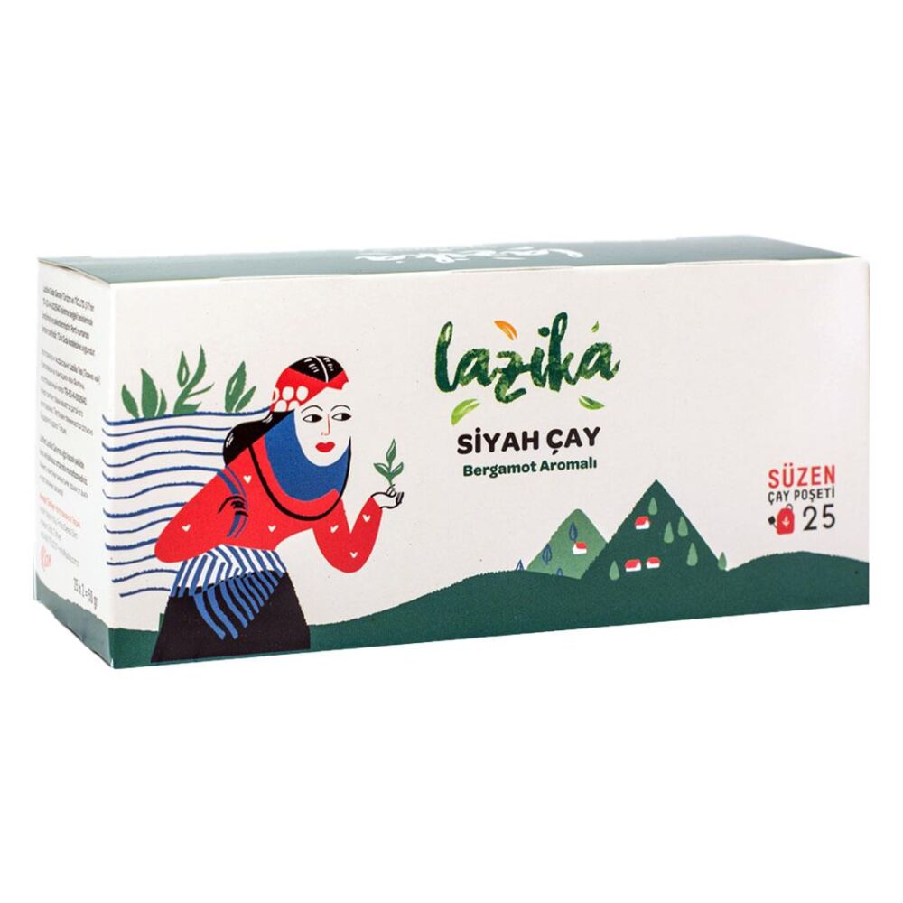 Lazika Fincan Poşet Bergamot Aromalı Siyah Çay 25 Poşet