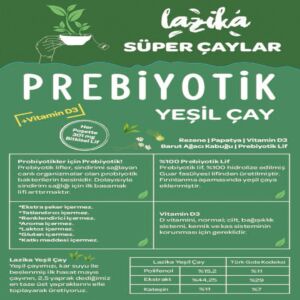 Lazika Prebiyotik Piramit Poşet Yeşil Çay 18 Poşet 8 Lazika Prebiyotik Piramit Poşet Yeşil Çay 18 Poşet 7