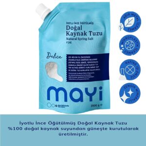 Mayi Tuz İyot İlaveli İnce Öğütülmüş Doğal Kaynak Tuzu 3 x 2 Kg 9