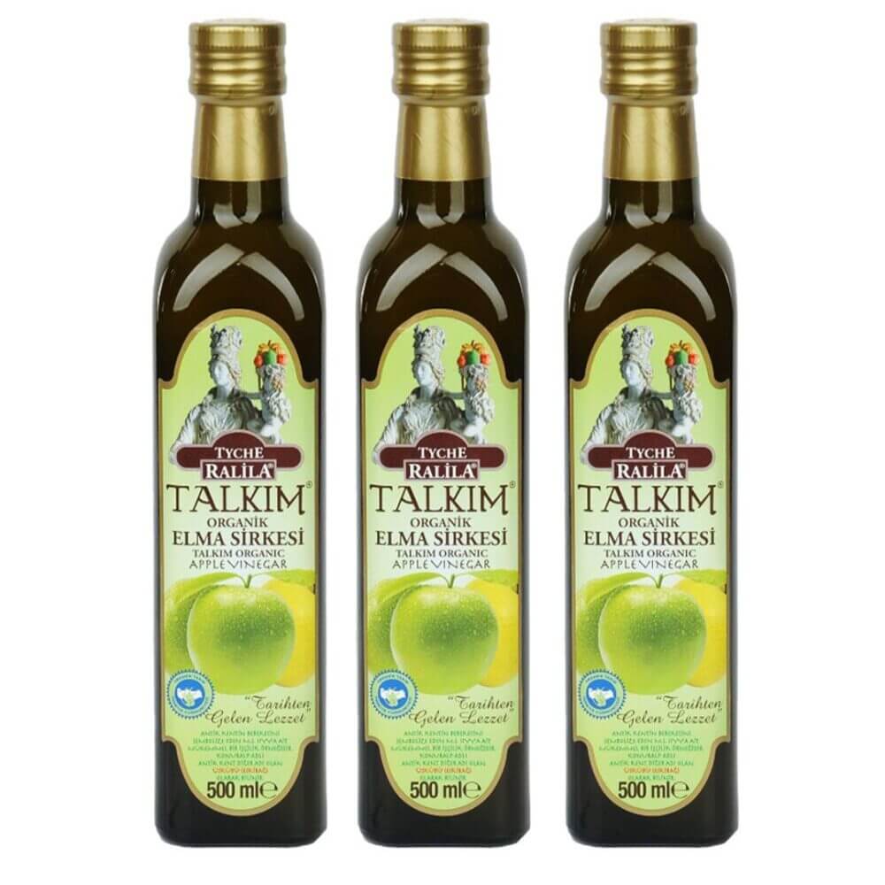 Tyche Ralila Organik Talkım Elma Sirkesi 3 x 500 Ml