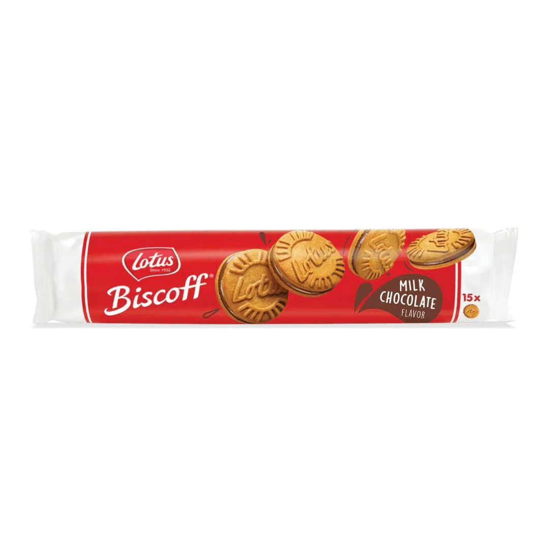 lotus-biscoff-sandwich-chocolate-150-gr-2865.jpg Lotus Biscoff Sandwich Milk Chocolate (Sütlü Çikolatalı) Kremalı Bisküvi 150 Gr - Görsel 1