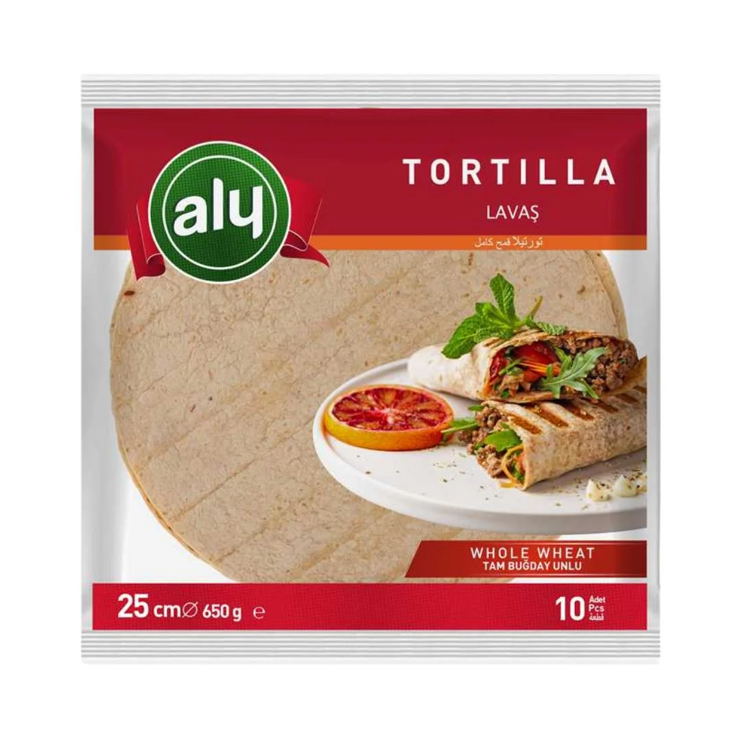 aly-tortilla-lavas-tam-bugday-unlu-25-cm-10-lu-650-gr-4571.jpg Aly Tortilla Lavaş Tam Buğday Unlu 25 Cm 10'lu 650 Gr - Görsel 1