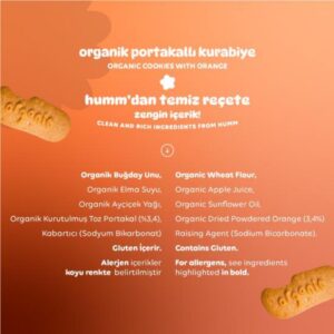 Humm Organic Organik Portakallı Kurabiye 55 Gr 12 Humm Organic Organik Portakallı Kurabiye 55 Gr 11