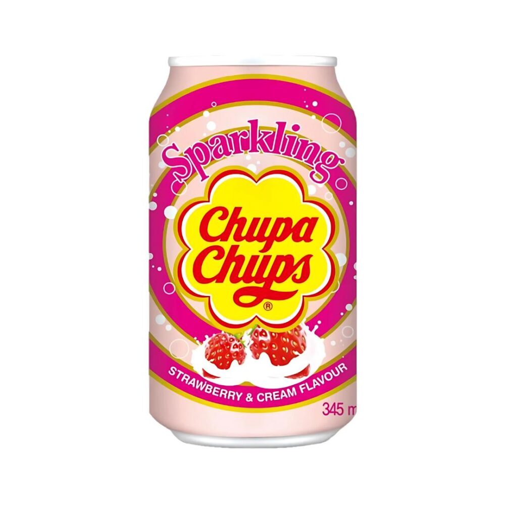 Chupa Chups Sparkling Strawberry Cream 345 Ml