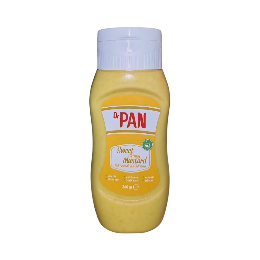 Dr. Pan Sweet Skinny Mustard Bal Aromalı Şekersiz Enerjisi %70 Azaltılmış Düşük Kalorili Hardal Sos 260 Gr