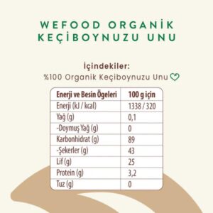 Wefood Organik Keçiboynuzu Unu 320 Gr 8 Wefood Organik Keçiboynuzu Unu 320 Gr 7