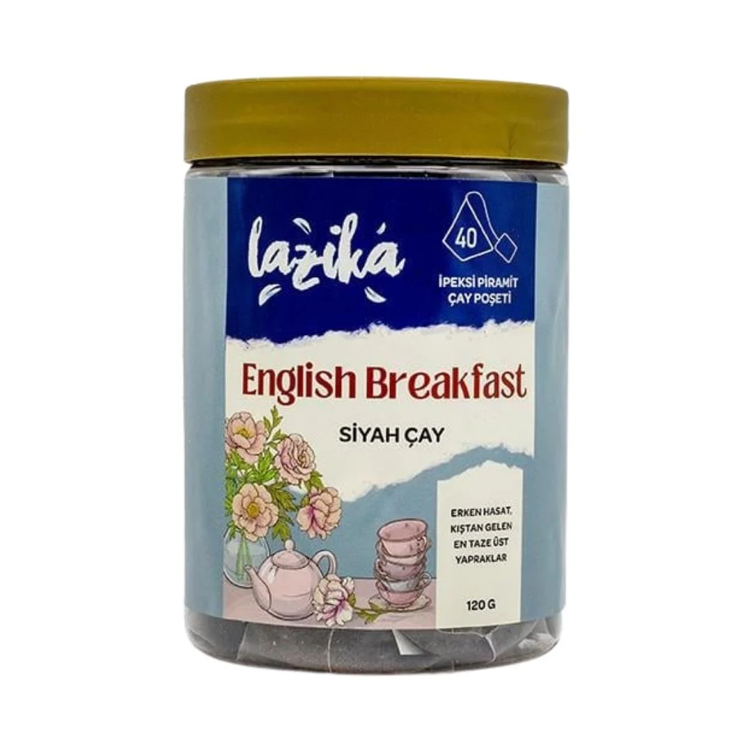 lazika-english-breakfast-120-gr-4737.jpg Lazika English Breakfast Siyah Çay 40 Poşet 120 Gr - Görsel 1
