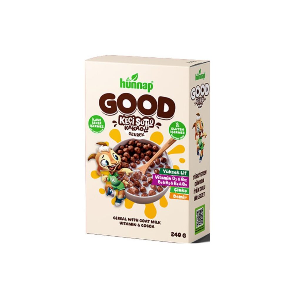 Hünnap Good Keçi Sütlü Kakaolu Gevrek 240 Gr