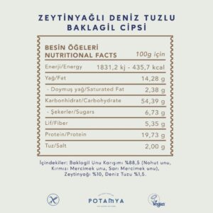 Potamya Zeytinyağlı Deniz Tuzlu Baklagil Cipsi 50 Gr 5