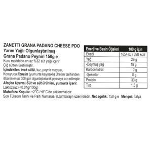 Zanetti Grana Padano Free Lactose 150 Gr 9 Zanetti Grana Padano Free Lactose 150 Gr 8