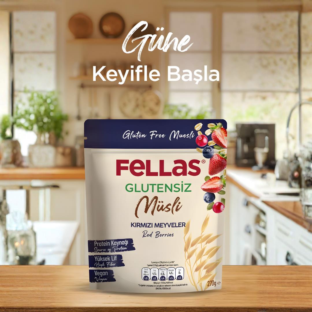 Fellas Glutensiz Müsli Kırmızı Meyveler 270 Gr 5 Fellas Glutensiz Müsli Kırmızı Meyveler 270 Gr - Görsel 3